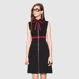 Jersey Dress with Web Trim by Gucci at Gucci